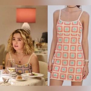 ZARA Crochet Mini Dress- Portia White Lotus outfit- Size M, NWT!